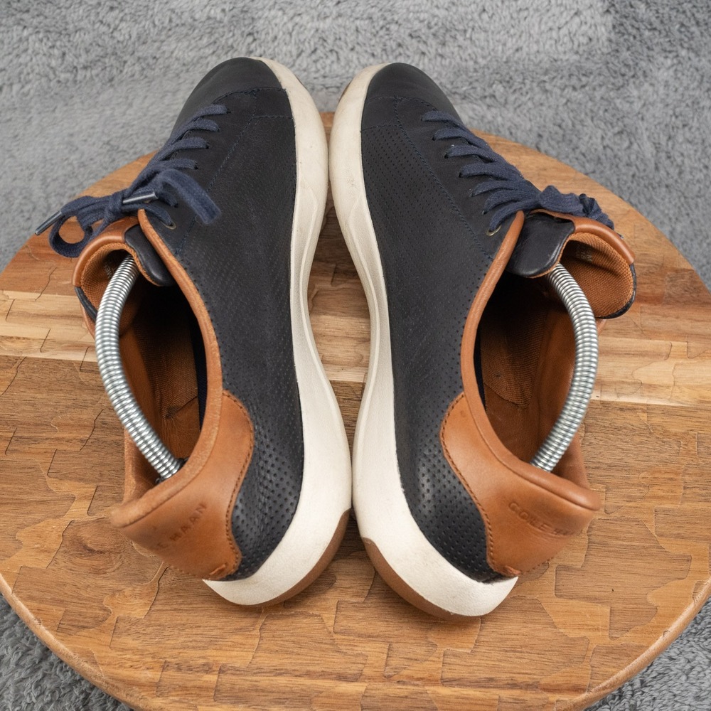Cole Haan Grandpro Sneaker Mens 10.5 Navy Blue Good Perforated Leather C28872 - Picture 5 of 8